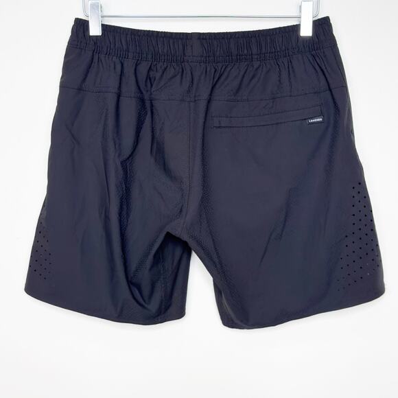 Legends Mens Black Lined Athletic Workout Shorts 7" M - Picture 4 of 5